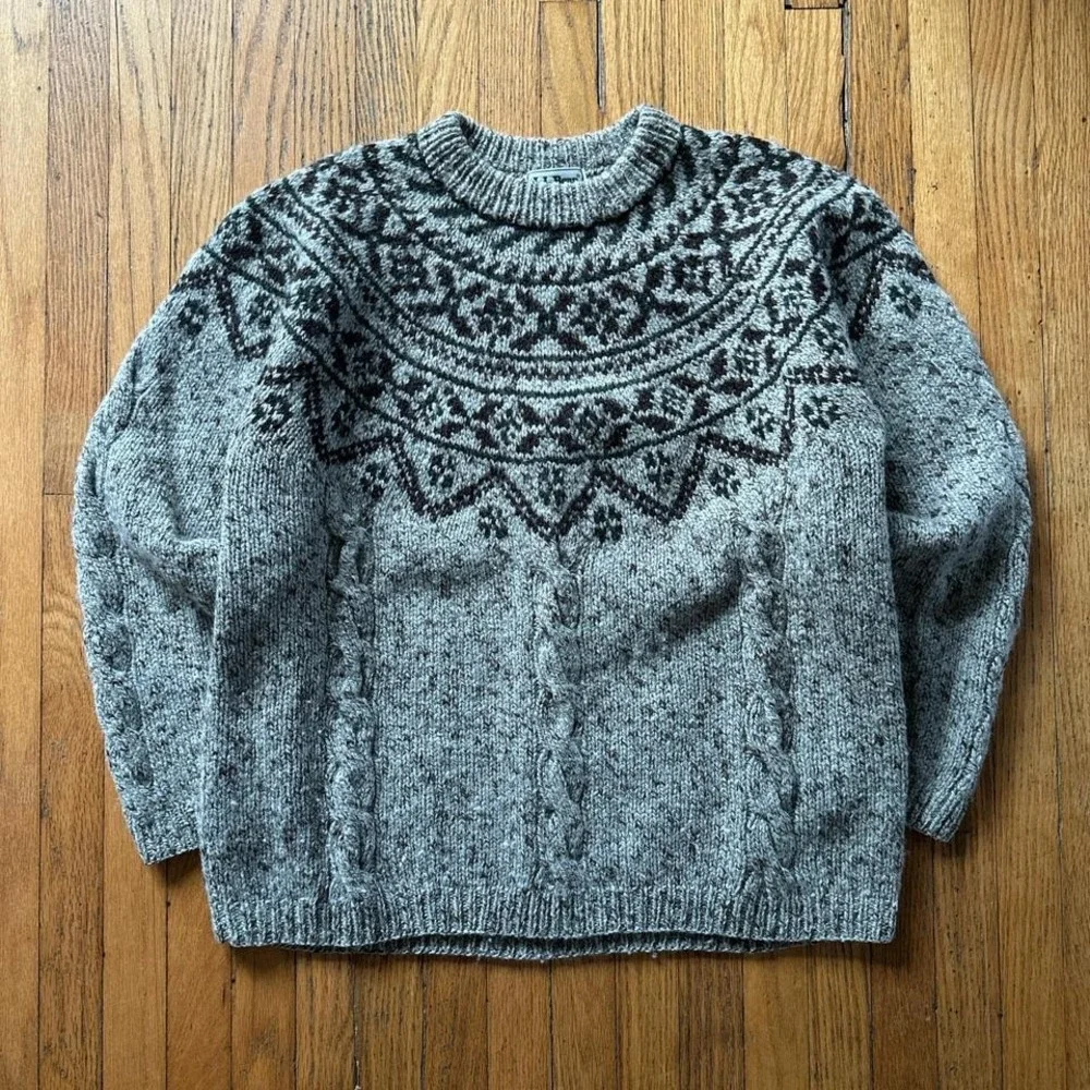 Unavailable-Vintage L.L. Bean Fair Isle Wool Blend Sweater - Picture 5 of 5